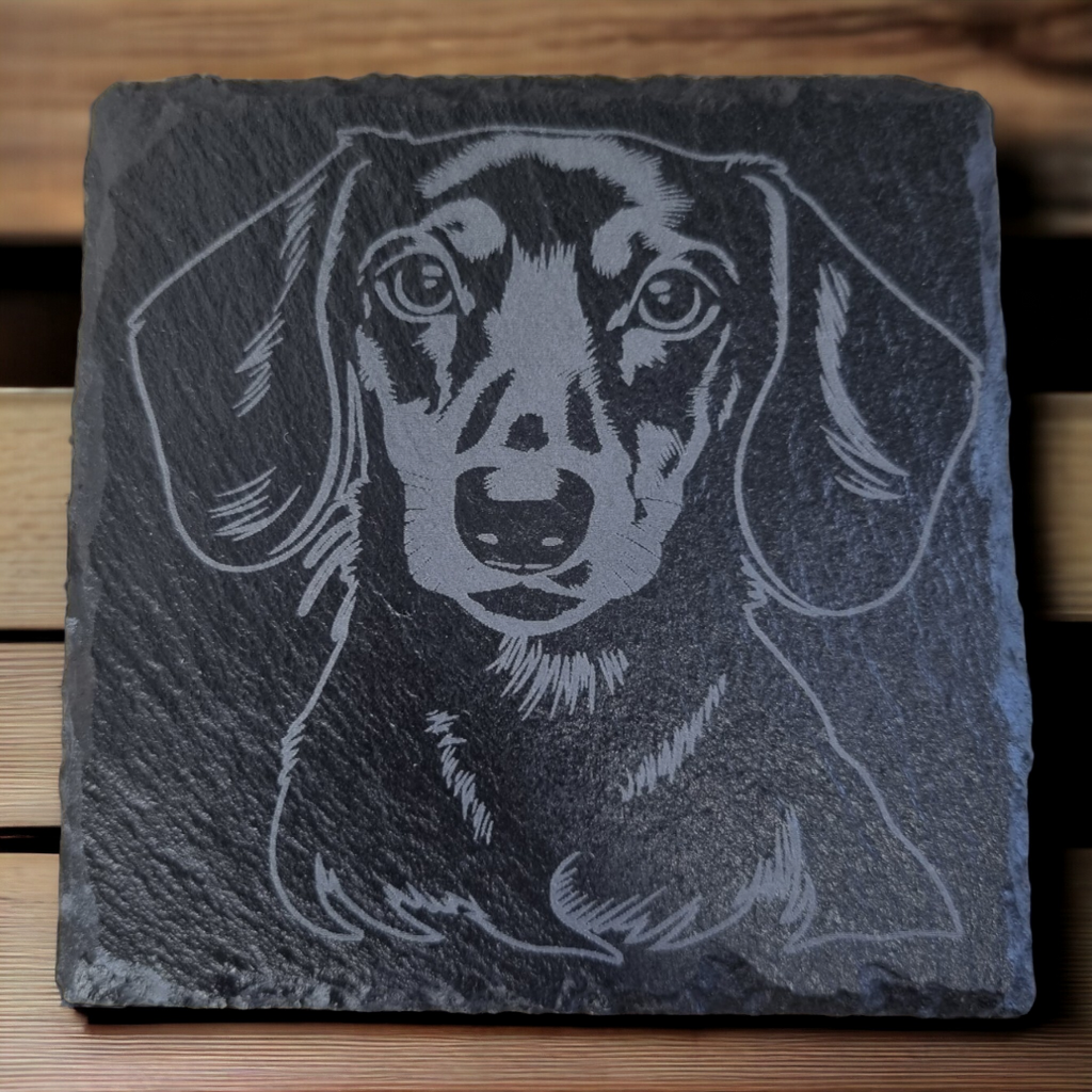 Dachshund four pack slate coasters