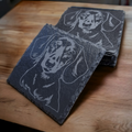 Dachshund four pack slate coasters