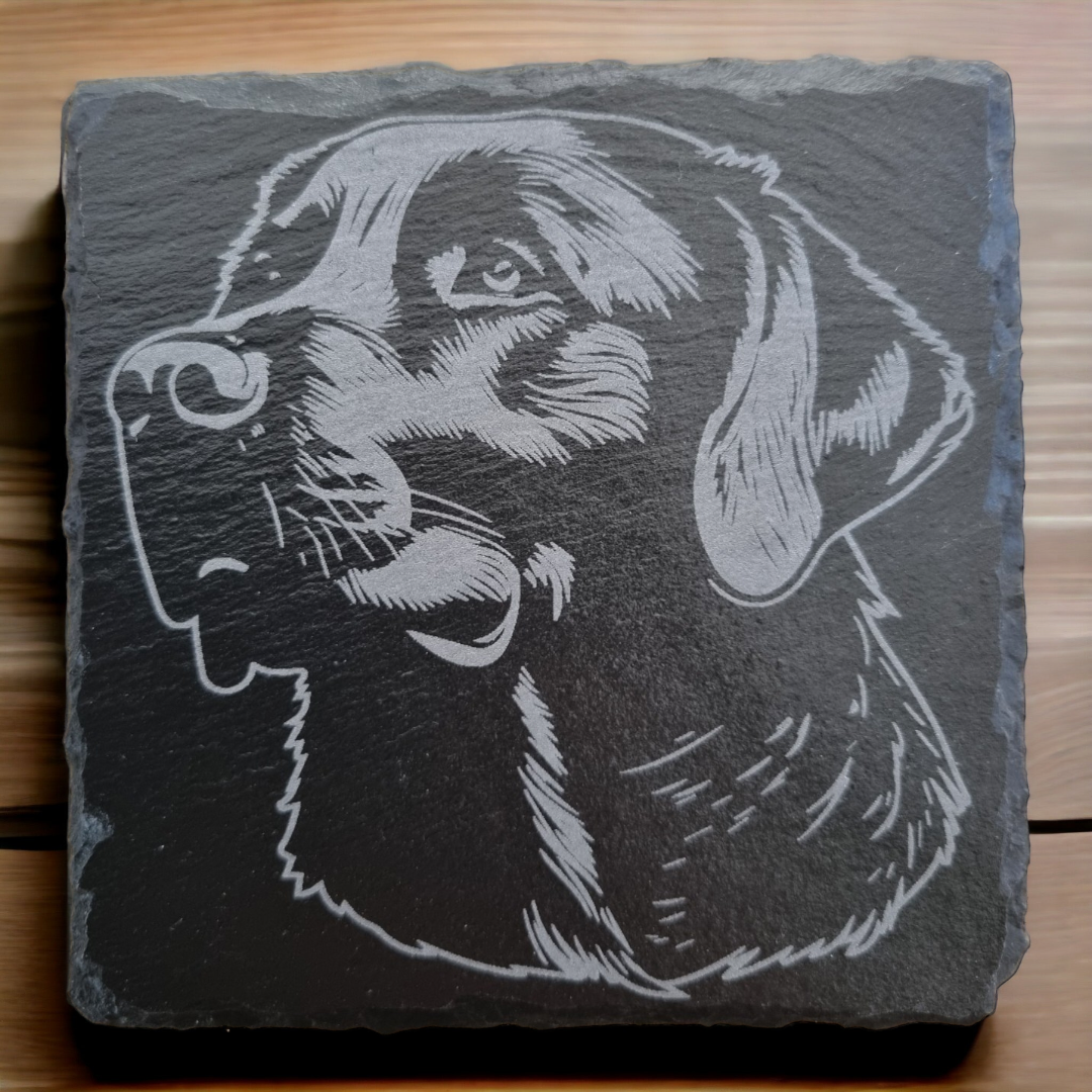 Labrador four pack slate coasters