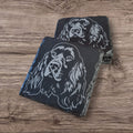 english cocke spaniel four pack slate coasters