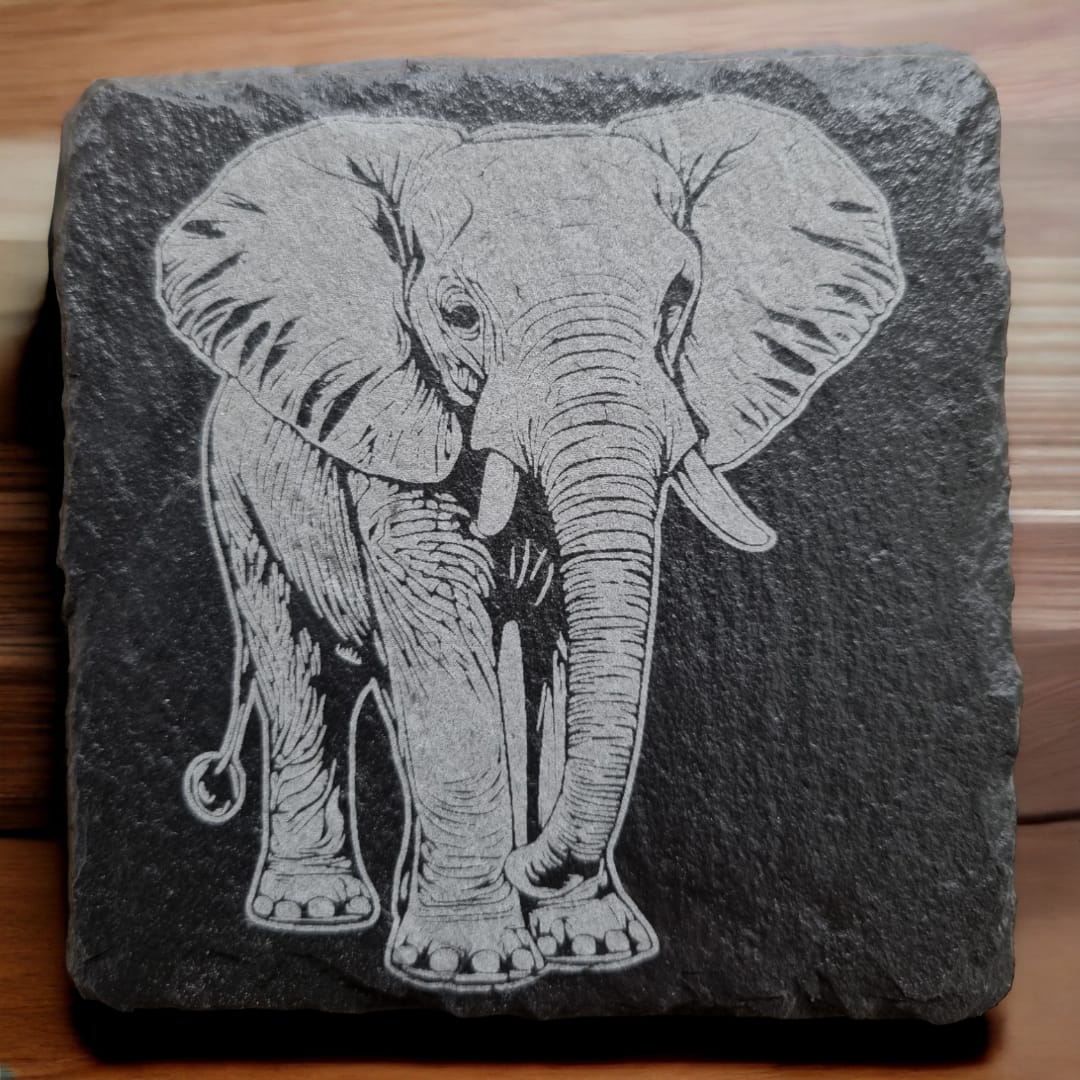 Elephant four pack slate coasters